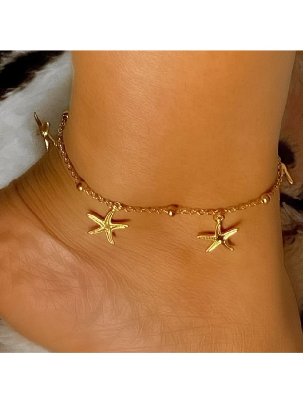 Gold Starfish Anklet